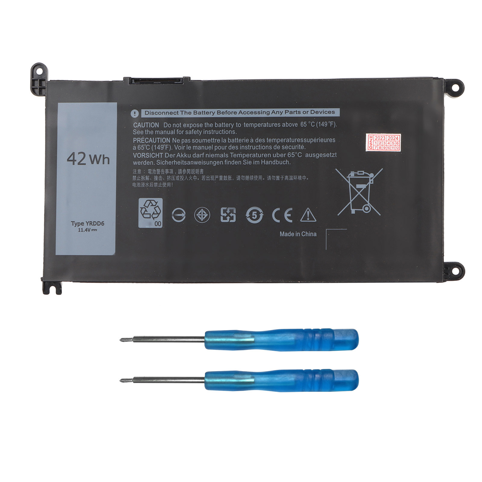 Laptop-akku Yrdd6 42wh, Kompatibel Mit Dell Inspiron 15 3000, 15 5000, P93g001, Vm732, Vostro 3491, 5481, 5490, 1vx1h, P93g