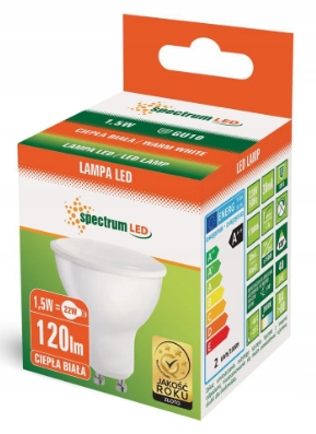 Led-lampe Gu10 1,5 W = 22 W Warmweiß Woj13268 Spektrum