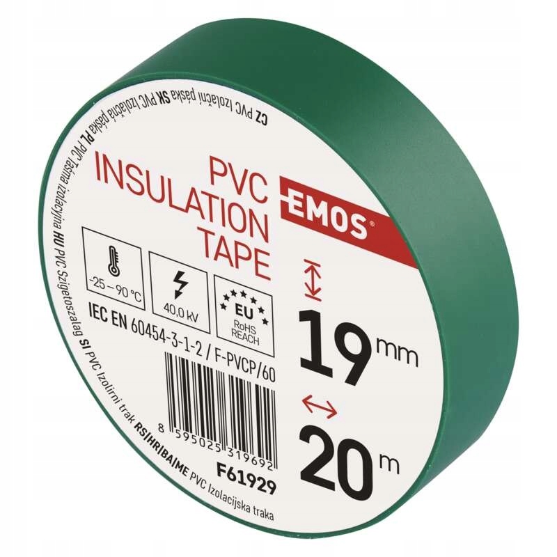 Pvc-isolierband 19 Mm X 20 M Grün