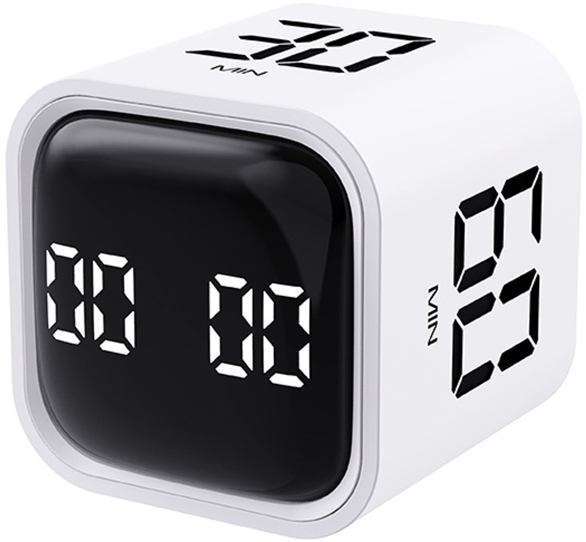 Pomodoro-technik-timer – Timer – Küchentimer – Timer – Digitaler Countdown-timer – Drehbarer Würfeltimer – Eiertimer – Eiweißtimer