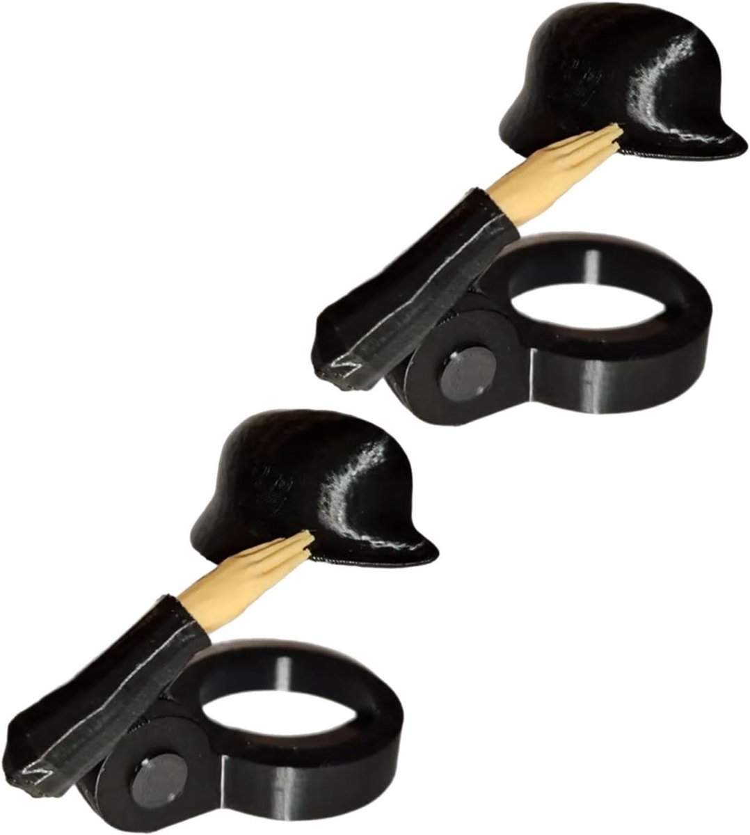 Set Aus Zwei Bierflaschenverschlüssen In Form Eines Grußes – Partyverschlüsse – Einzigartige Sammlerstücke Und Partyaccessoires.