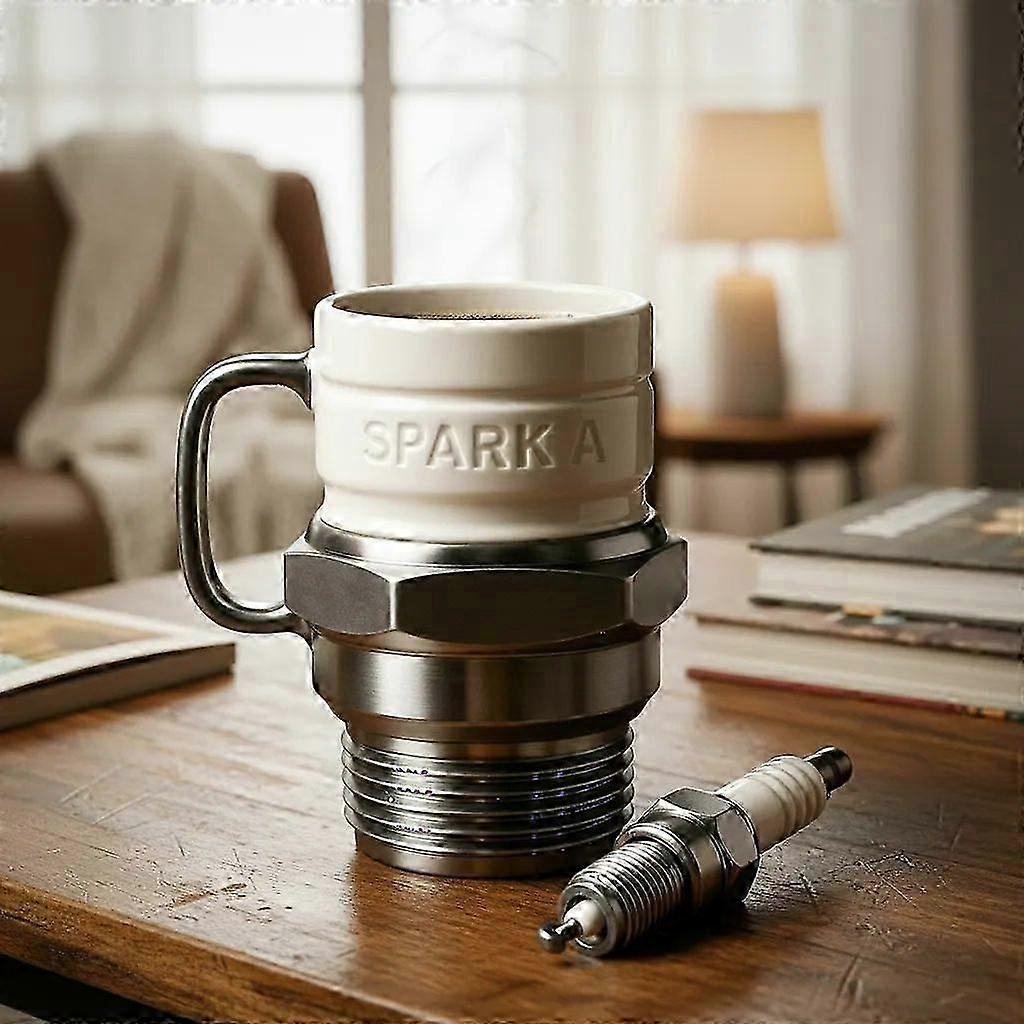 Zündkerzenbecher, Kaffeetasse Aus Kunstharz In Form Einer Zündkerze, Origineller Becher Im Mechanischen Stil, Kreatives Geschenk Für Sammler Und Liebhaber – Hochwertige Geschenke