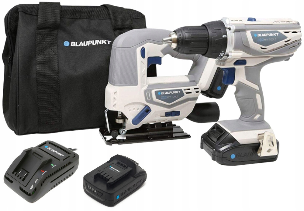 Akku-bohrschrauber + Stichsägen-set 18v 22,0ah