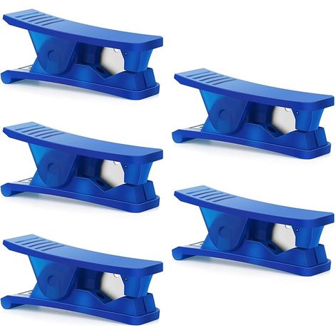 5-teiliges Set Blauer Pneumatischer Rohrschneider Zum Schneiden Von Nylon-, Pvc- Und Pu-rohren Bis Zu Einem Außendurchmesser Von 19 Mm.