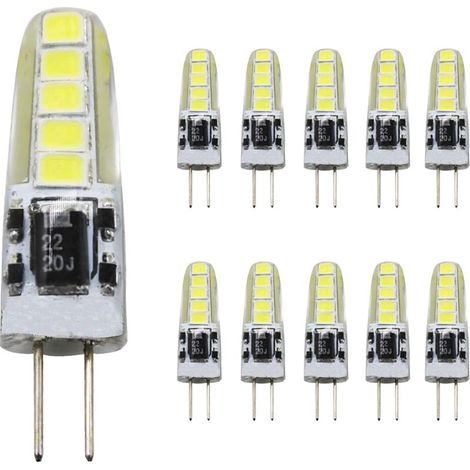 G4 3w Led-lampe, 10er-pack, 12v Ac/dc, 300lm, Kaltweiß 6000k, Flimmerfrei, Nicht Dimmbar, Energiesparend