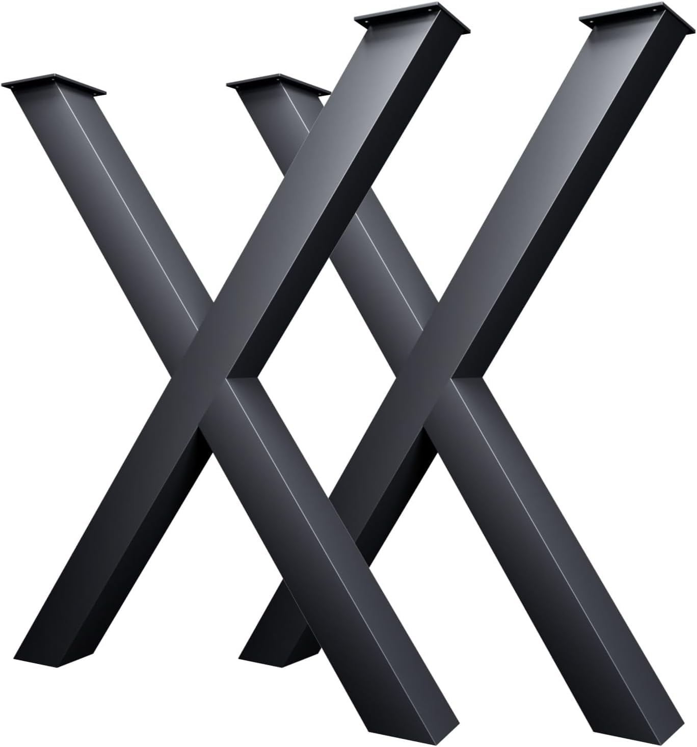 Cm Furniture 2-teiliges Tischbeineset Aus Anthrazitfarbenem Metall, Höhe 40 Cm, Breite 30 Cm, Tischfuß In X-form Aus Stahl, Einfache Selbstmontage, Geeignet Für Bänke, Esszimmertische, Couchtische Und