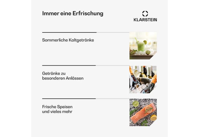 Klarstein Eiswürfelmaschine Klein - 12 kg/24 h, 8 Min Zyklus, 1,5 L Wassertank, LED-Anzeigen, Tragbar, Transparenter Deckel, Inkl. Schaufel