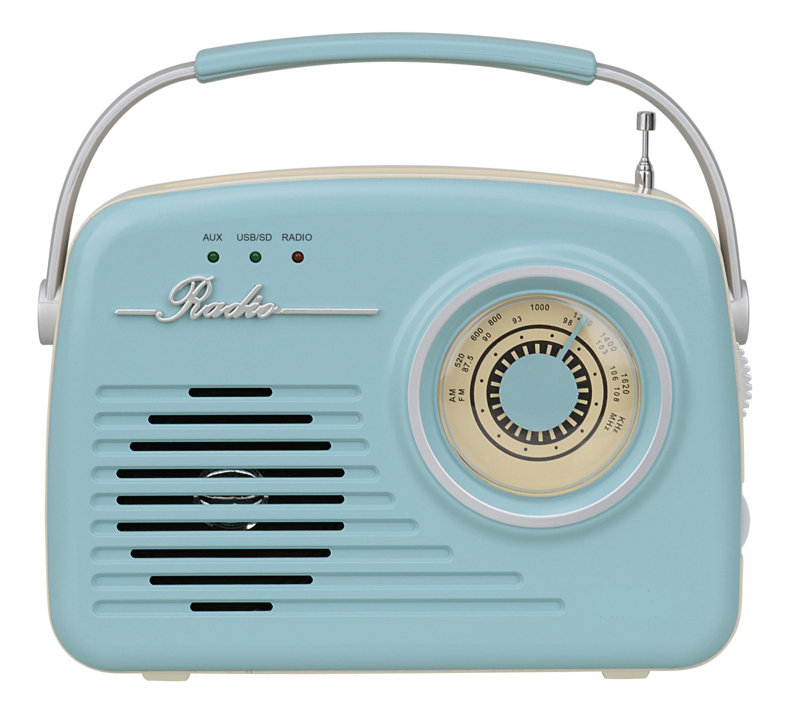 Retro-bluetooth-lautsprecher Mit Radio P350 Blau