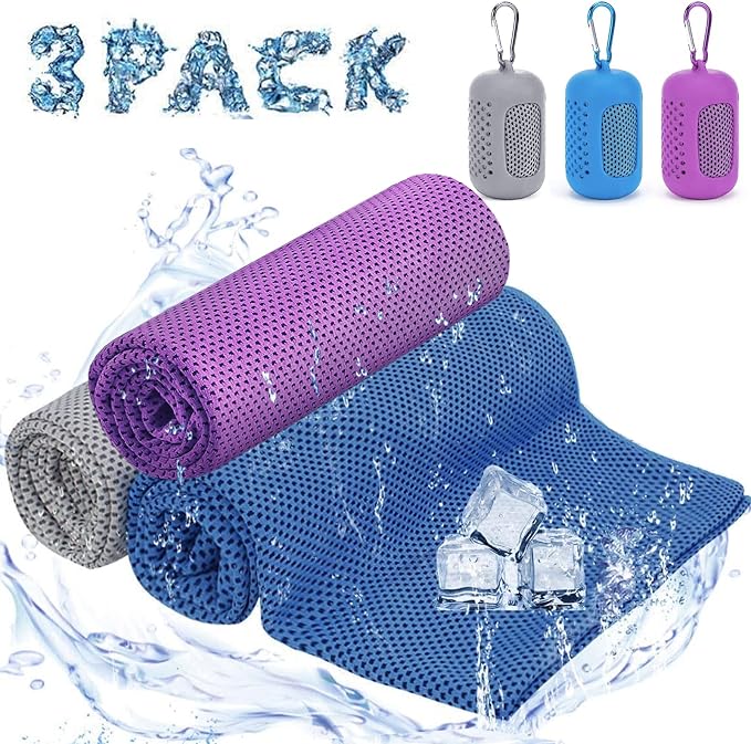 Kühlende Handtücher, 3er-pack, Mikrofaser-sporthandtücher, Schnelltrocknend Und Kühlend, Sorgen Für Sofortige Abkühlung, Eishandtücher, Kühlhandtücher