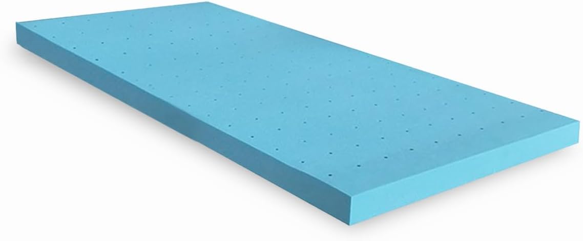 Matratzenbezug Aus Memory-schaum, 105 X 190 Cm, Komfortabel, Weich, Blau