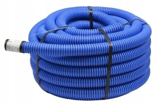 Blaues Wellrohr Für Erdarbeiten, 40 Mm Durchmesser, 25 M Länge