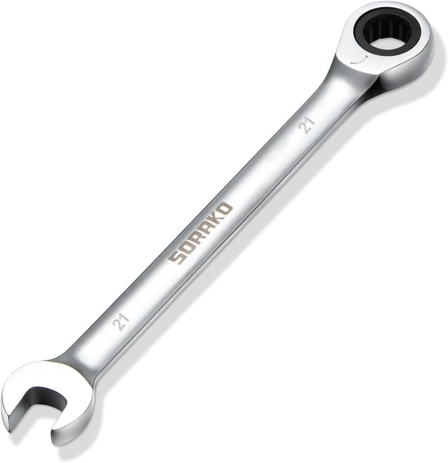 21 Mm Flacher Ratschenschlüssel, Ratschen-maulschlüssel, Reparaturwerkzeuge Für Zu Hause, Ratschen-maulschlüssel Mit 72 Zähnen Und 5°-winkel Aus Chrom-vanadium-stahl
