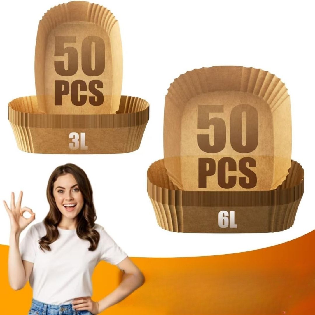 Backpapier, 100 Stück, Für Dual Airfryer 3000/5000 Serie 6l/3l