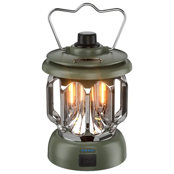 Led-campinglampe, Retro-outdoorleuchte, Tragbare Zeltleuchte, Tragbare, Usb-aufladbare Lampe