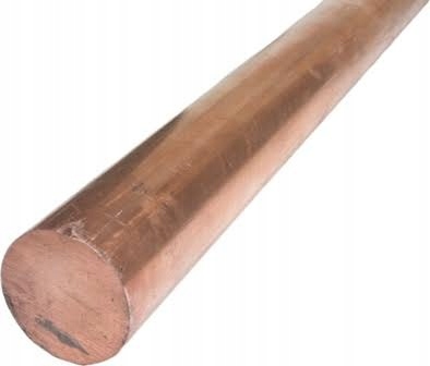 Kupferstab, Kupfer, Durchmesser 35, Länge 10 Cm