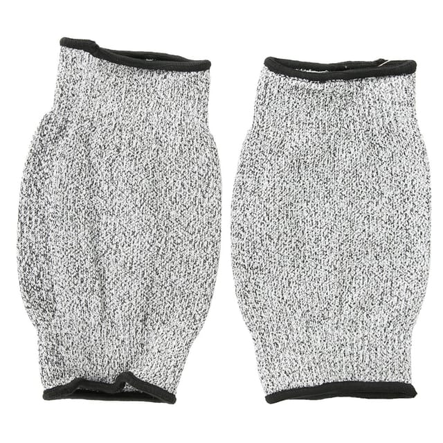Paar langärmlige Schutzhandschuhe, schnitt- und abriebfest für die Arbeit (20 cm)