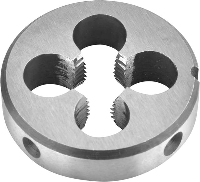 Aougo - Metrische Matrizen, 5-teiliges metrisches Matrizenschlüssel-Set, linkshändiges Maschinenhandgewinde, M3 x 0,5 mm, M4 x 0,7 mm, M5 x 0,8 mm,