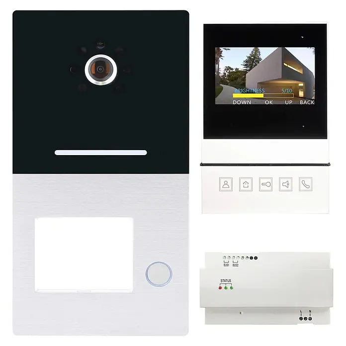Türsprechanlage HHG Einfamilien-Set Villa AP mit Monitor Basic (1-Familienhaus)