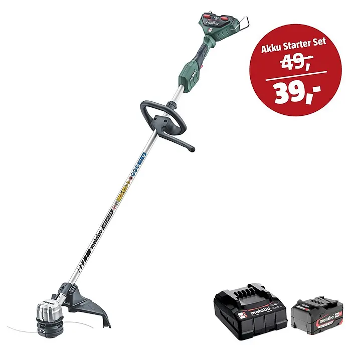 Metabo CAS 18V Maschinen-Set (Akku-Rasentrimmer FSD 36-18 LTX BL 40 + 39€ Akku-Basis-Set)