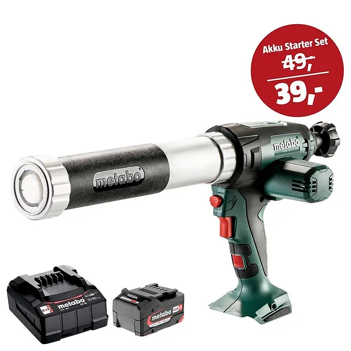 Metabo CAS 18V Maschinen-Set (Akku-Kartuschenpresse KPA 18 LTX 400 + 39€ Akku-Basis-Set)