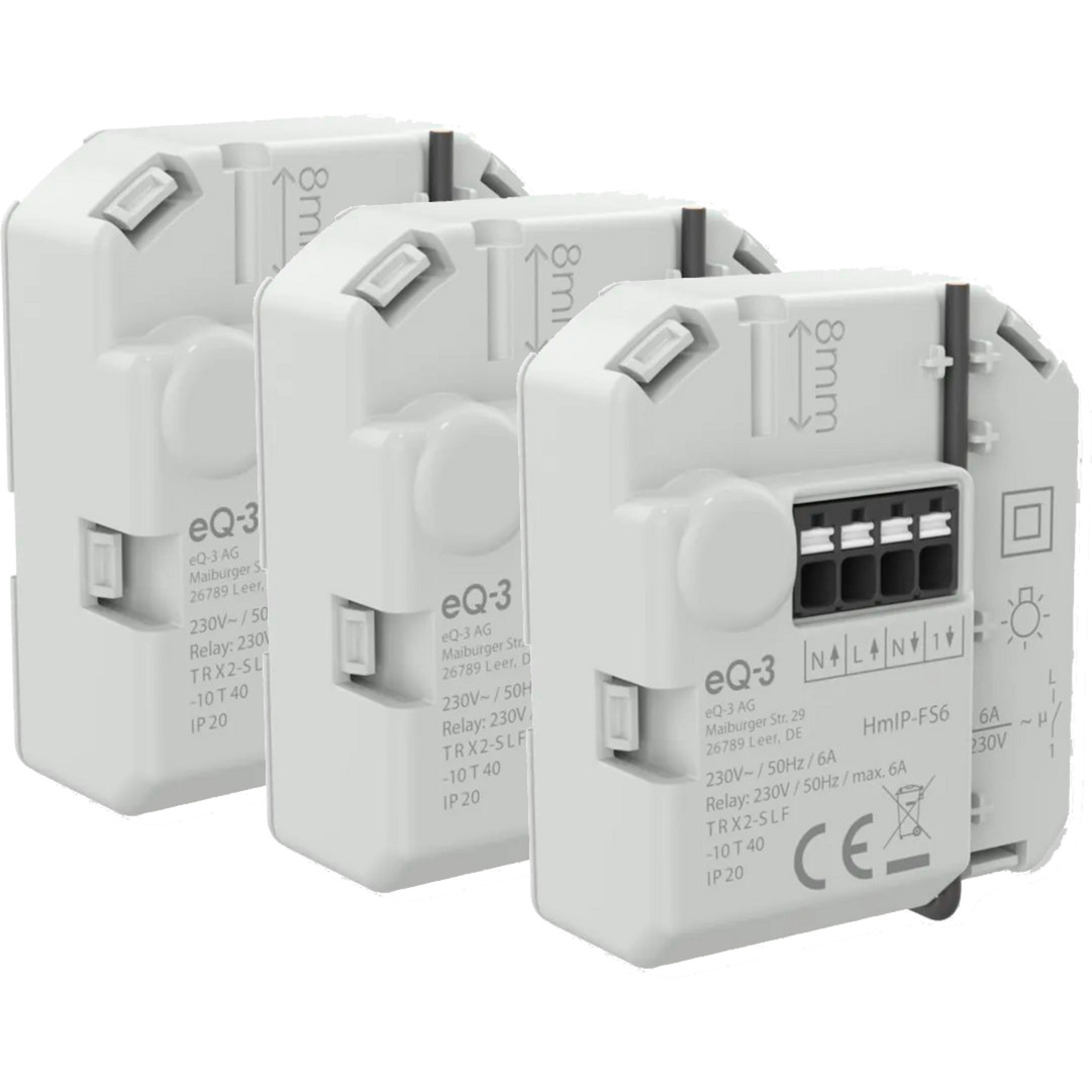 Schaltaktor (6 A) – Unterputz (HmIP-FS6), Relais