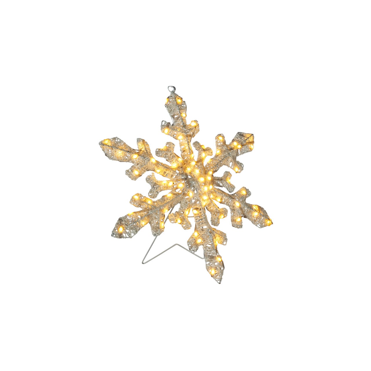 Konstsmide LED Weihnachtsdeko Schneeflocke 40 cm bernstein Bild 2