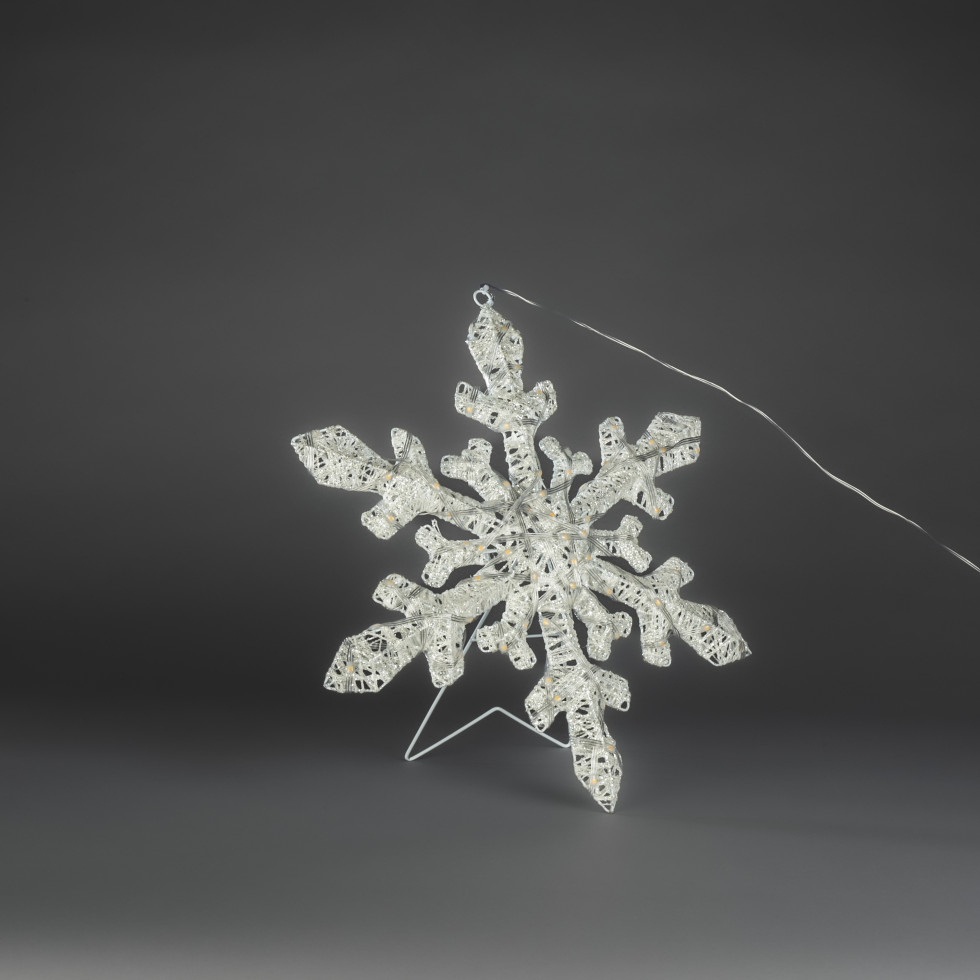 Konstsmide LED Weihnachtsdeko Schneeflocke 40 cm bernstein Bild 3