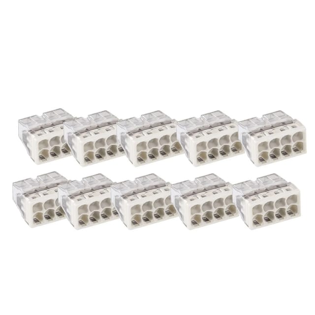 Vasalat - wago 2273 Klemmen 8 polig zu je 0,5-2,5mm² Verbindungsklemmen aus Kunststoff grau, 10-Stück