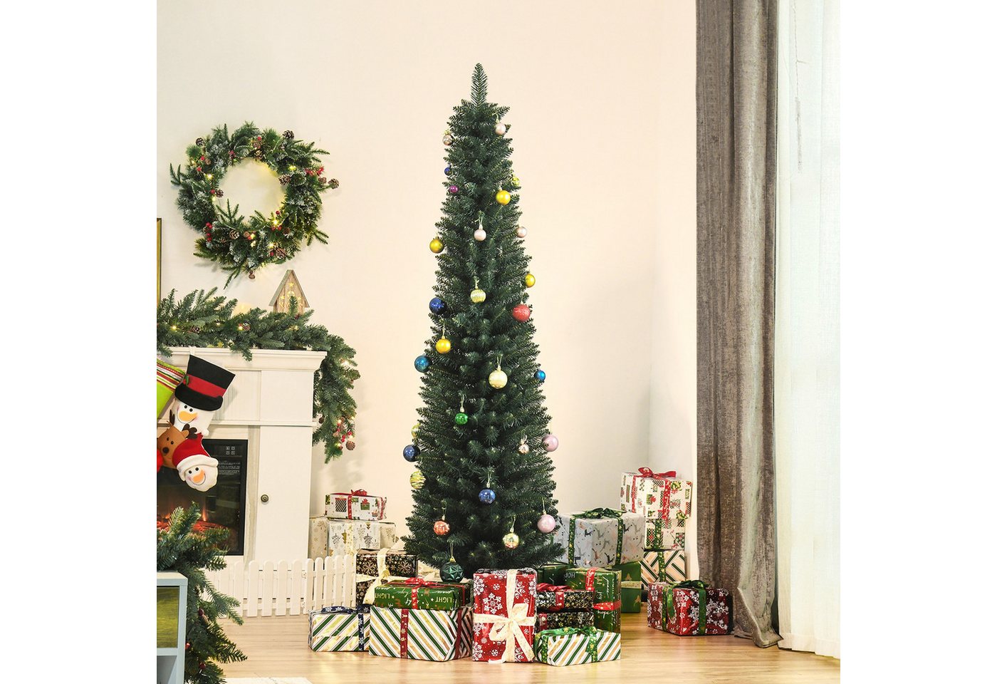 HOMCOM Weihnachtsbaum Kunststoff Metall 56cm x 180H cm Bild 2
