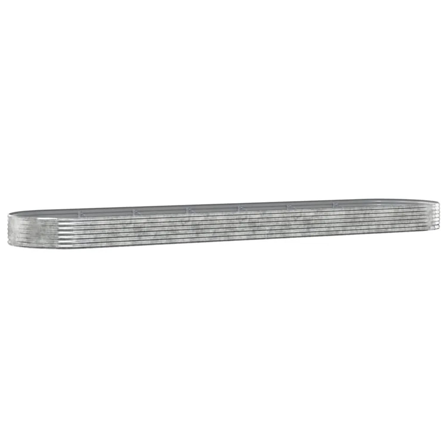vidaXL Hochbeet Verzinkter Stahl 600x140x36 cm Silbern 319052