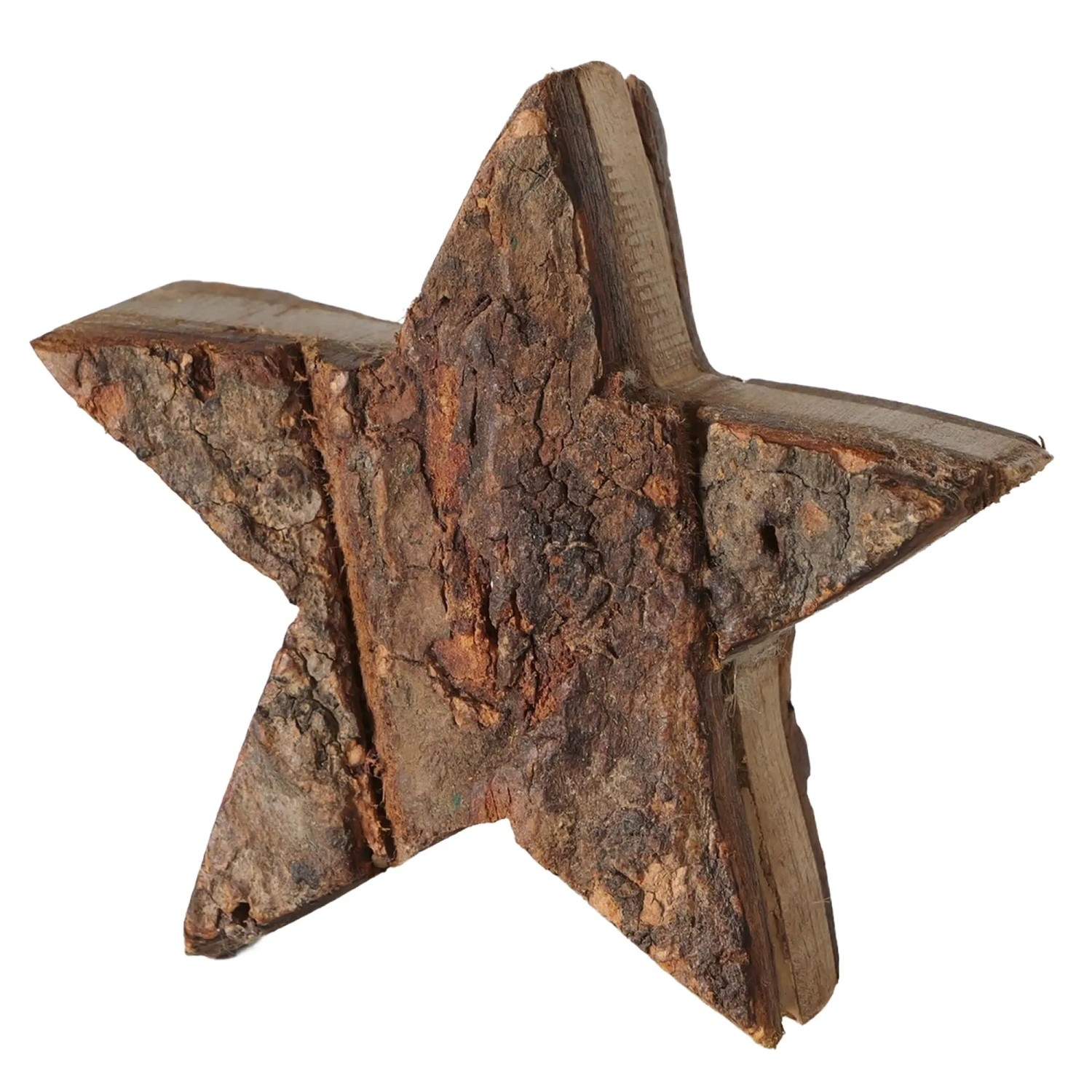 Boltze Stern-Dekoaufsteller Rinda 18,5 cm Holz