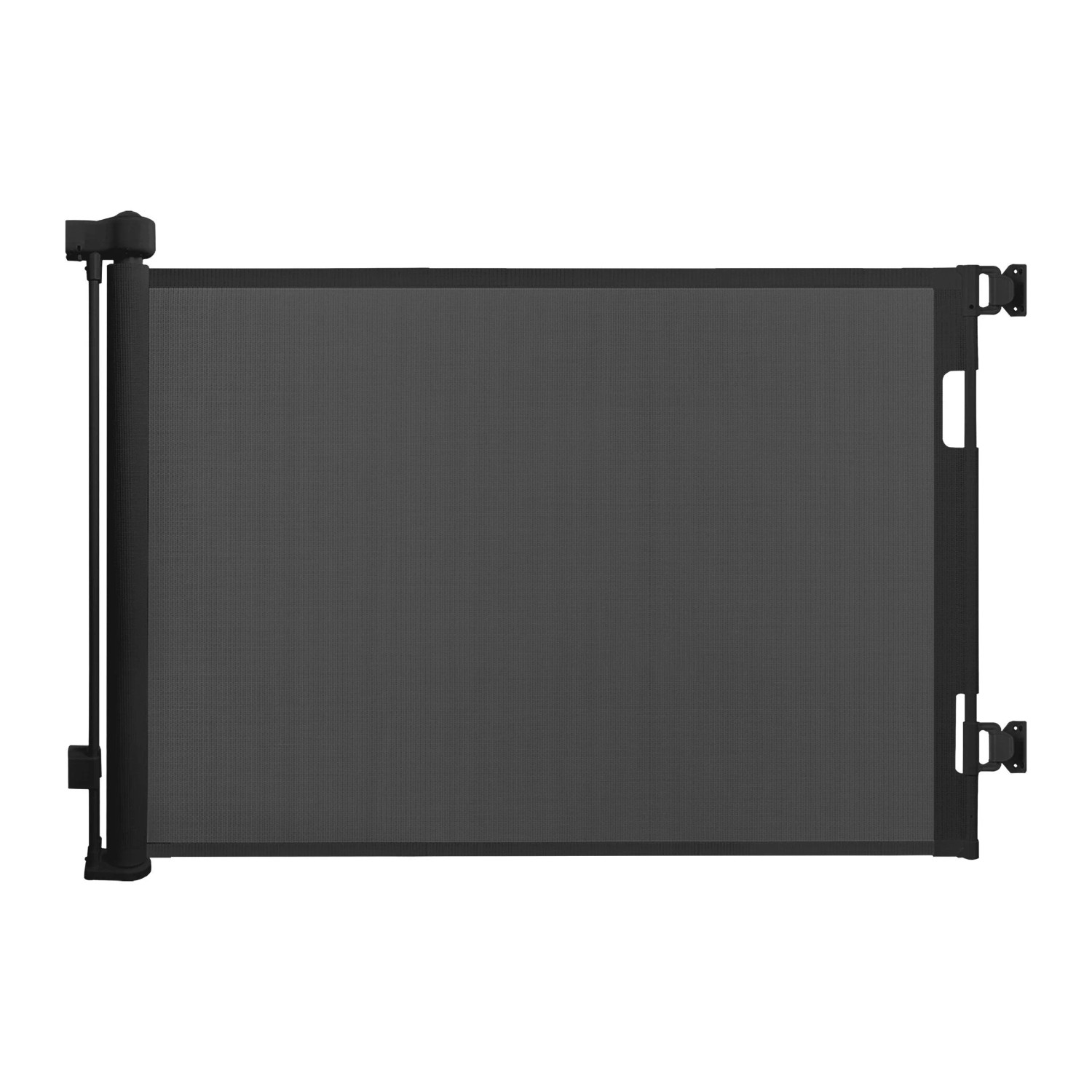 Relaxdays Türschutzgitter Eisen Kunststoff Schwarz Ausziehbar 86 cm x 300 cm