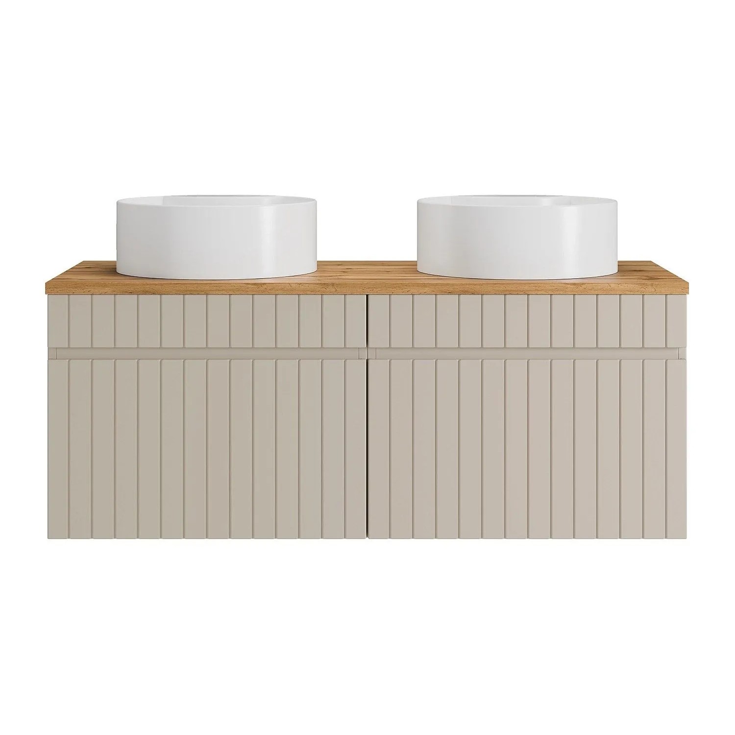 Vente-unique Doppelwaschtisch Satara Beige 120 cm