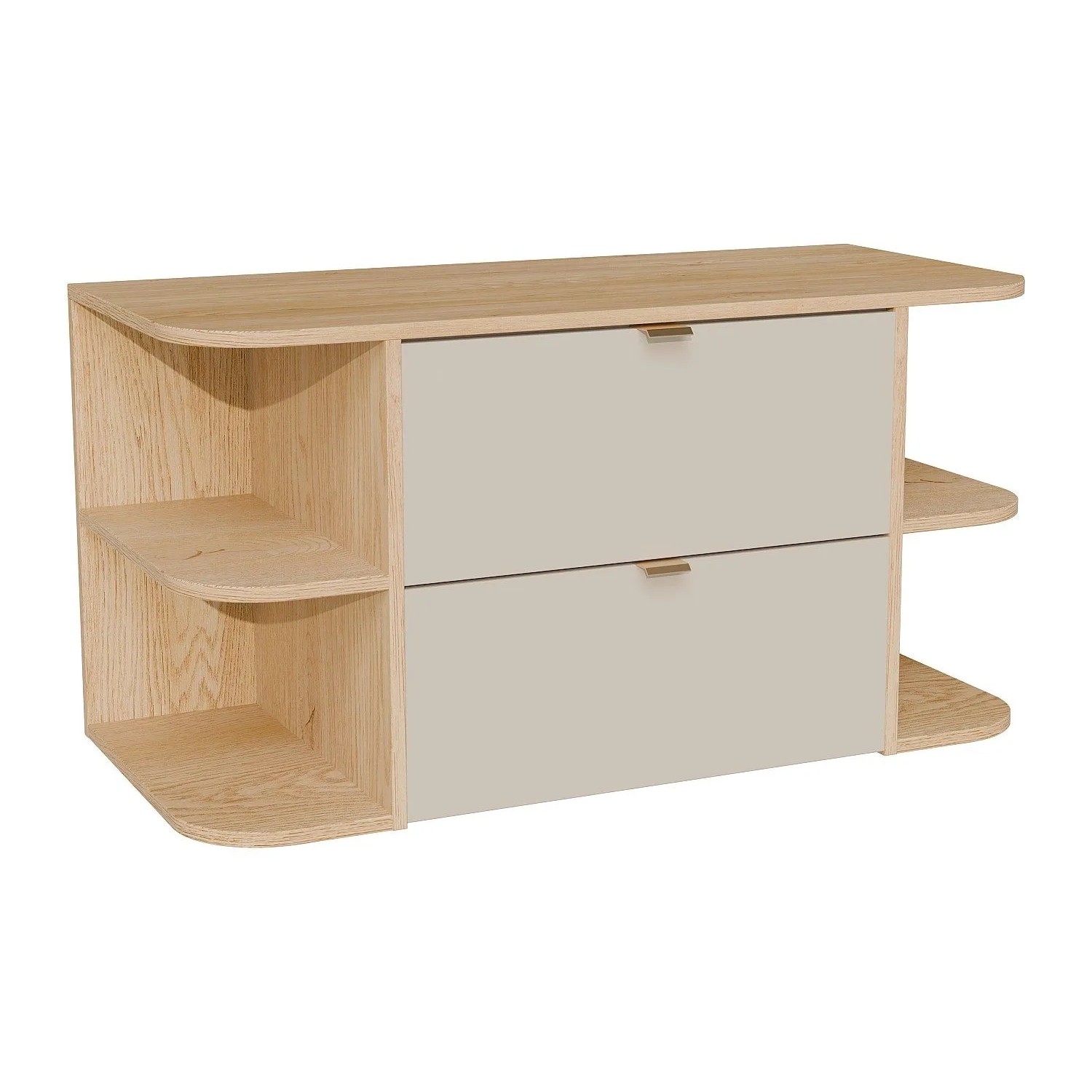 Vente-unique Waschbeckenunterschrank Lavena Beige Naturfarben Hell 100 cm