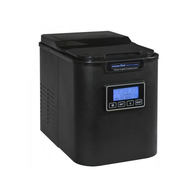 Programmierbarer eisbereiter 140 w, 12 kg/24 std. Mit automatischer reinigung, schwarz - Kitchen Chef - yt-e005cb1