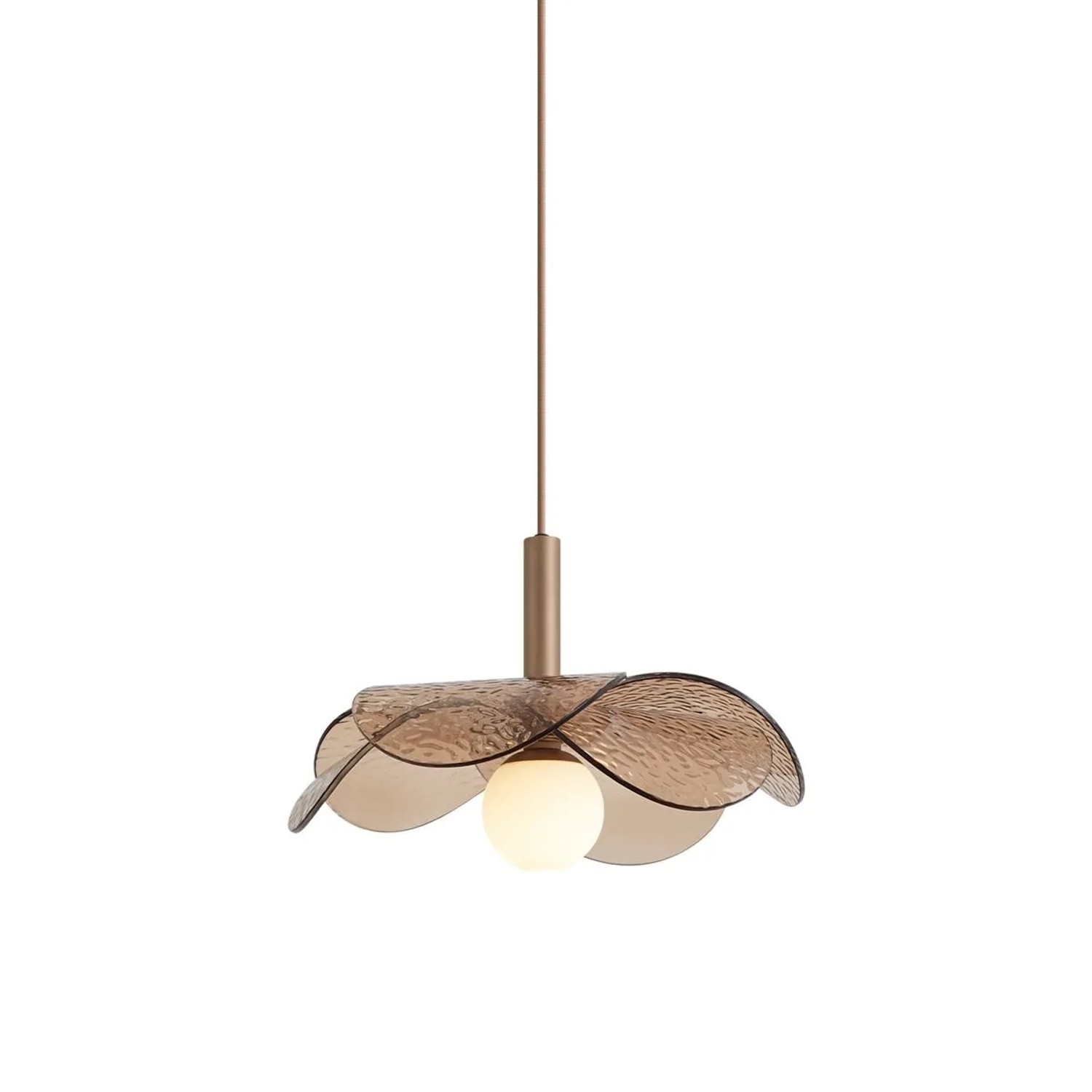 QAZQA Design Pendelleuchte DunkelBronze mit Amberglas Kemner