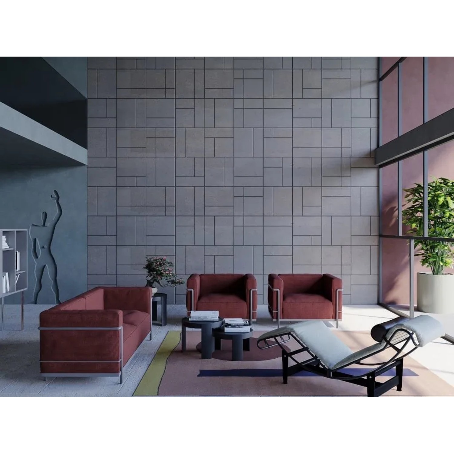 Granorte Kork Wandfliese Modular Smoke mit CORKGUARD-Oberfläche