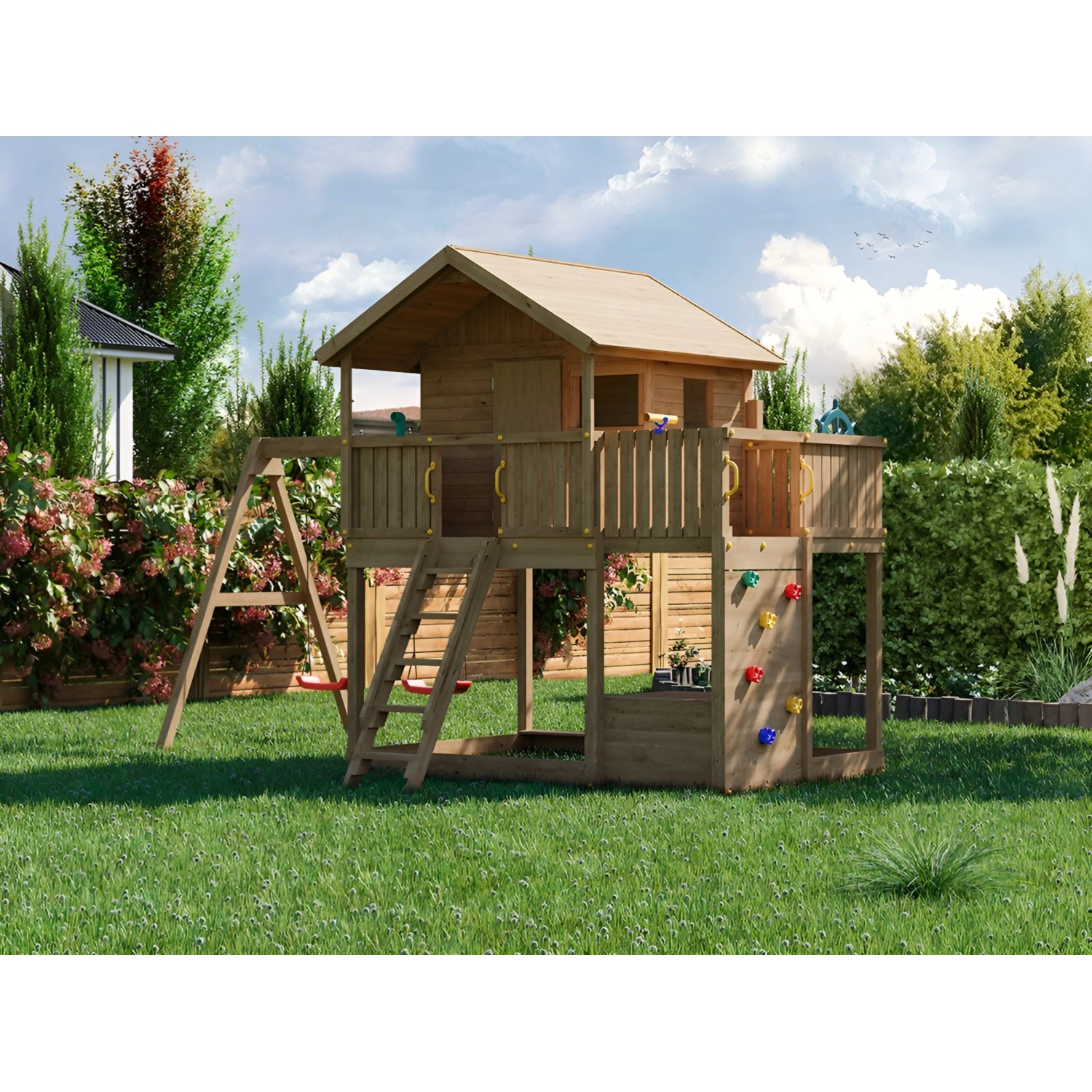 Fungoo Spielturm Stelzenhaus Sunshine Kesseldruckimprägniert