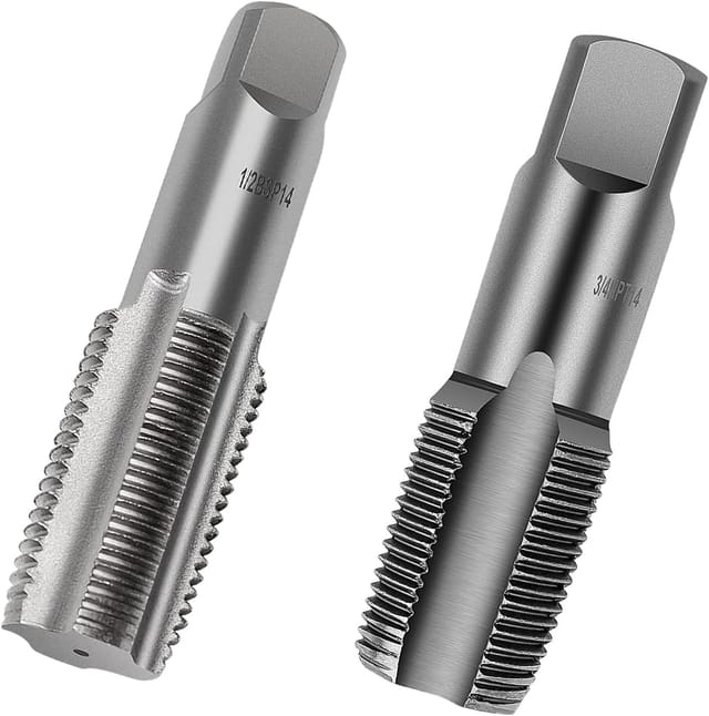 Gewindebohrer-Set, 2 Stück, mit 1/2 Zoll Gewindebohrern und 3/4 Zoll Innengewinde – ideal für die Reparatur von Rohrgewindeanschlüssen –