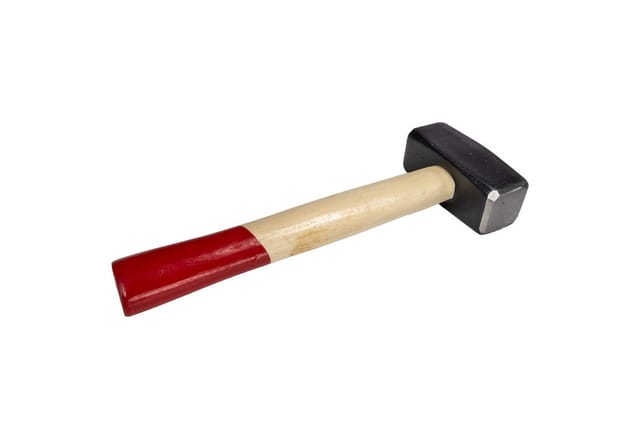 Schlosserhammer, 1000g Fäustel mit Holzgriff, Stahl Kopf