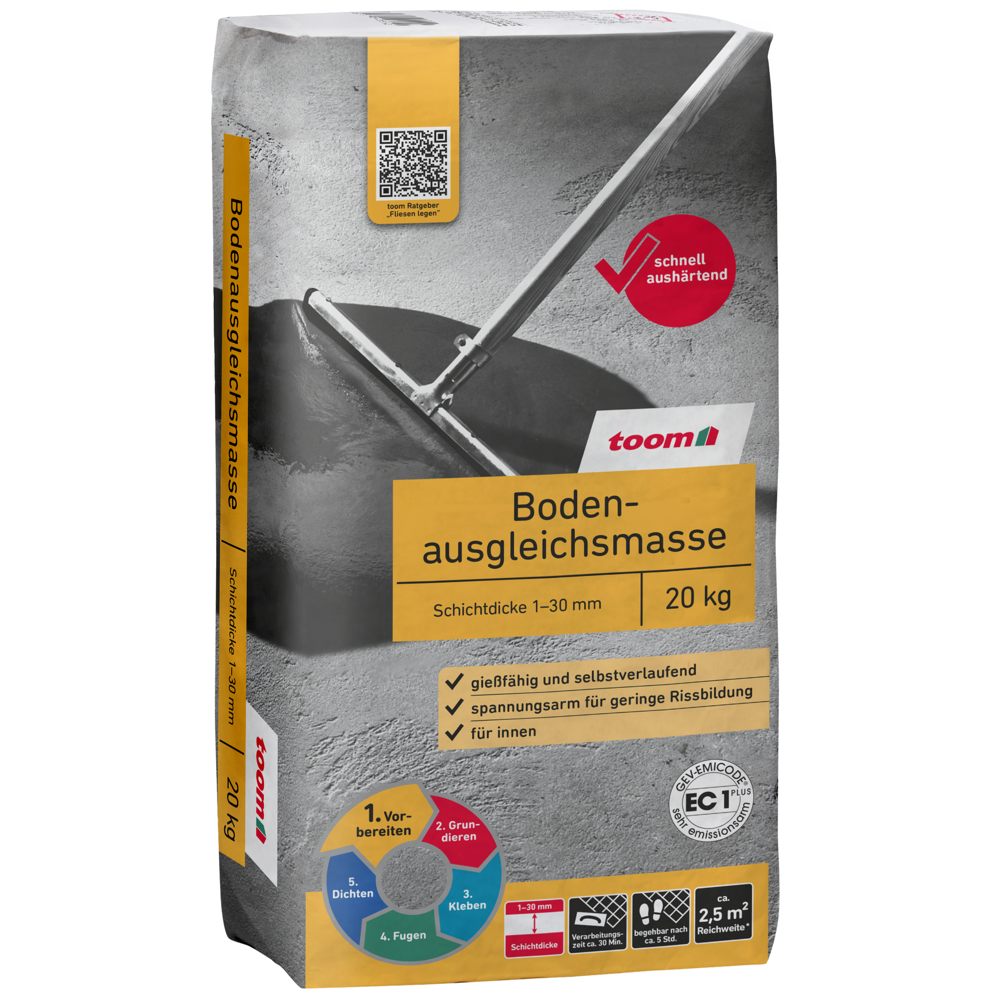 toom Bodenausgleichsmasse 20 kg, schnell, Schichtdicke 1-30 mm