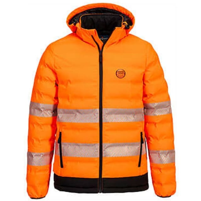 Hi-Vis Ultrasonic Heated Tunnel Jacket S548 Gr. xl Orange/Black - Portwest