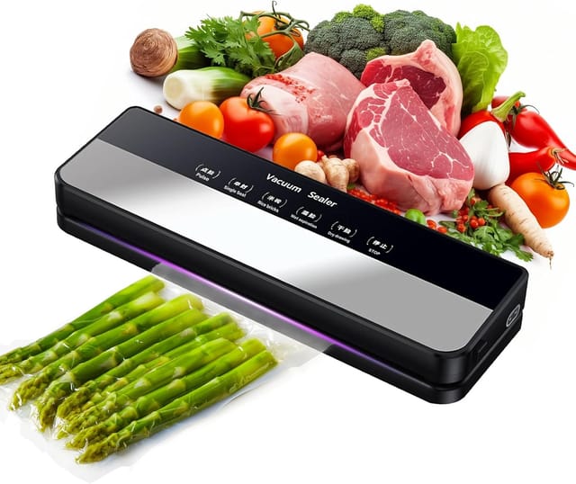 Lebensmittelvakuummaschine 5-in-1-vakuummaschine Küche Und Konservierung – 30 Inklusive Beutel Und Für Lebensmittel, Fleisch, Trockene, Feuchte Und Frische Lebensmittel