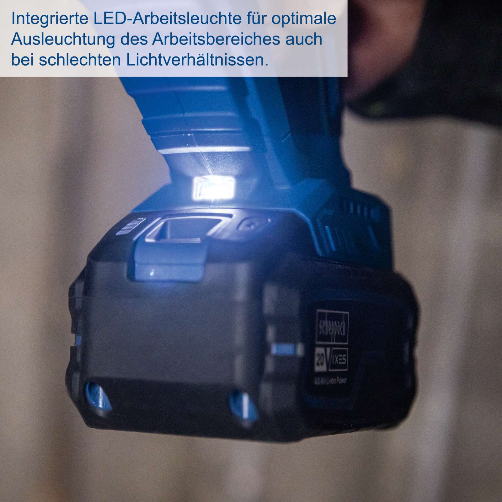 Akku-Bohrhammer BC-DH290-X Scheppach - 20V | 2,8J Schlagenergie | bis 4500bpm | SDS-Plus | 4 Funktionen | inkl. 4Ah Akku + 2,4A Ladegerät