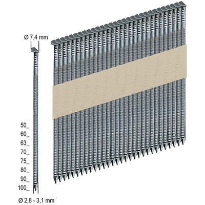 Halbkopfnagel, 3.000 Stück PR28/80BKRI