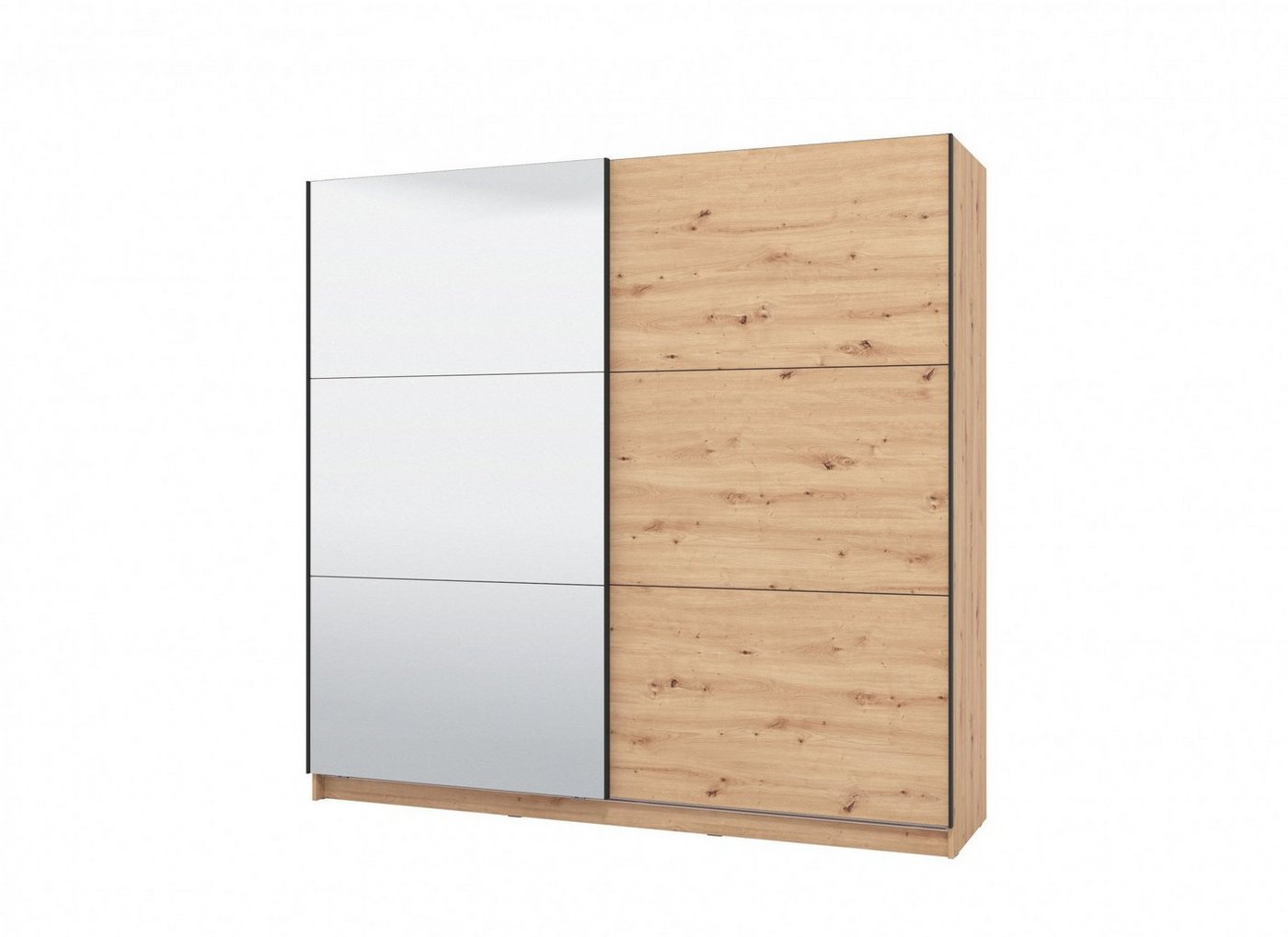 OTTO home Schwebetürenschrank Sierra Kleiderschrank mit Spiegel Garderobe Topseller inklusive Inneneinteilung & Kleiderstange, FSC®-Zertifiziert