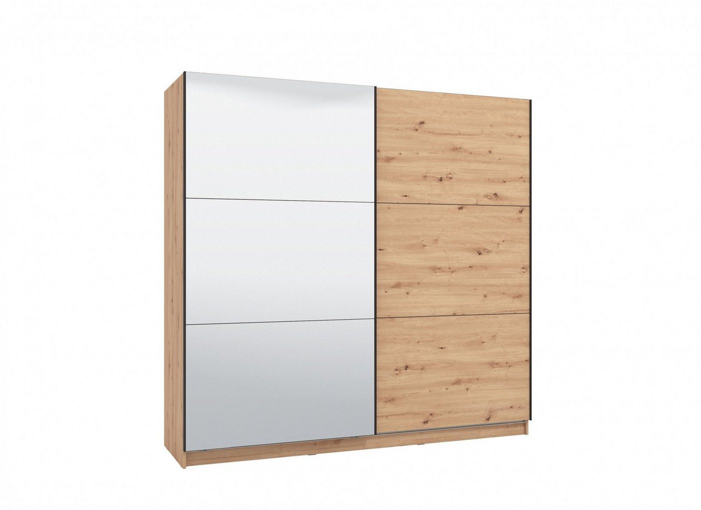 OTTO home Schwebetürenschrank Sierra Kleiderschrank mit Spiegel Garderobe Topseller inklusive Inneneinteilung & Kleiderstange, FSC®-Zertifiziert Bild 2