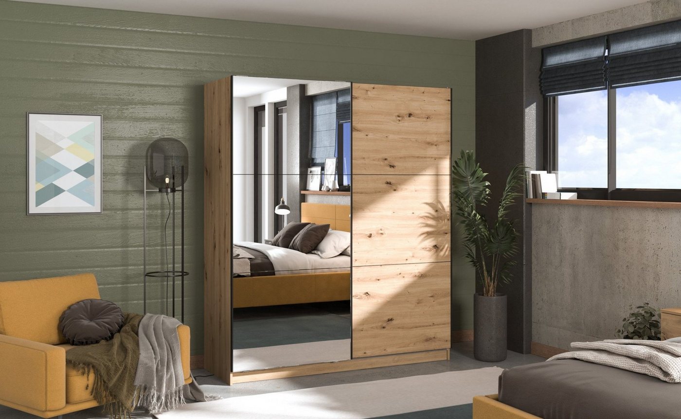 OTTO home Schwebetürenschrank Sierra Kleiderschrank mit Spiegel Garderobe Topseller INKLUSIVE Inneneinteilung, FSC®-Zertifiziert, OTTOs Choice Bild 5