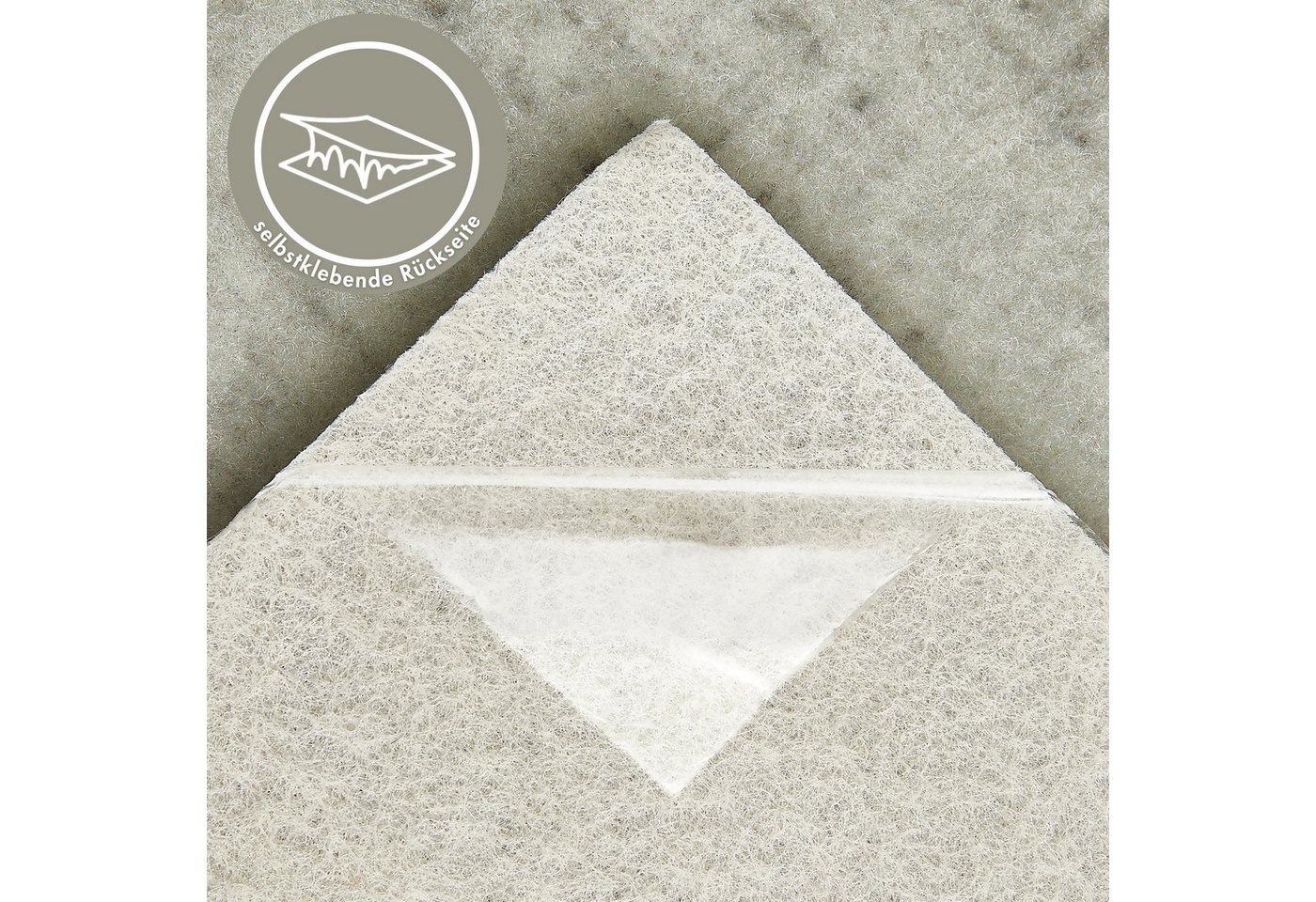 Andiamo Teppichfliese Paris Nadelfilz, Gesamthöhe ca. 4 mm, quadratisch, 40x40 cm, selbstklebend, robust & strapazierfähig, 25 Stück (4 qm) Bild 3