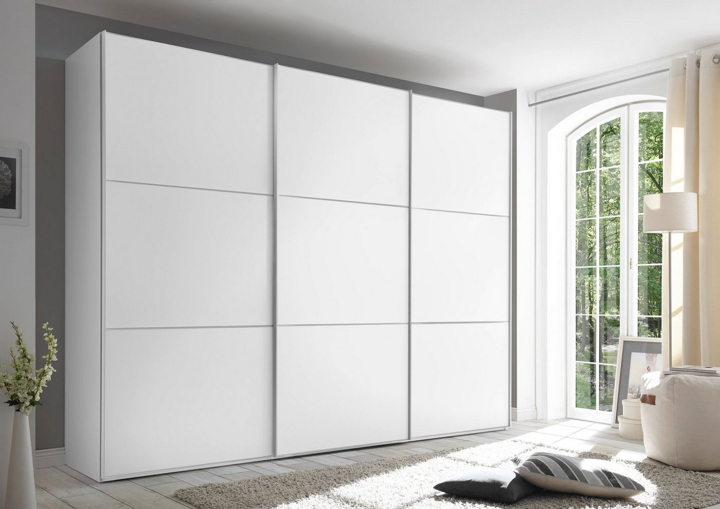 STAUD Schwebetürenschrank Includo,"Premium Variante in Weiß in 249cm Breite" (3 Breiten (ca. 250, 280 oder 300cm), Höhe 222cm) 5-Jahre Herstellergarantie, langlebige Qualität made in Germany Bild 4
